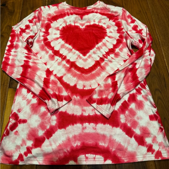Valentine Shirts for Women Love Heart T Shirt Long Sleeve Valentines Shirt Large - Picture 3 of 7